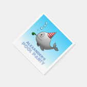 Whale Pool Party Serviette (Ecke)