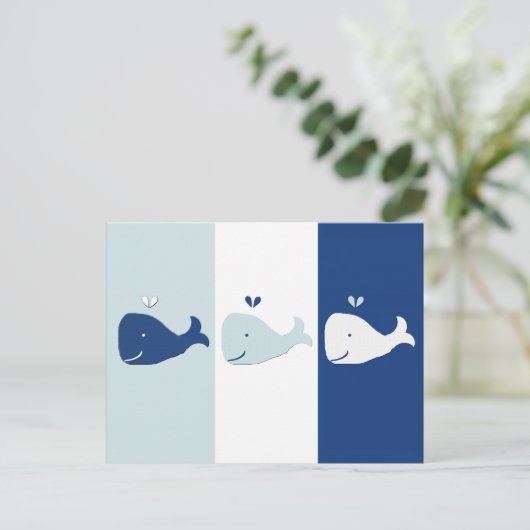 Whale Postkarte (Stehend Vorderseite)