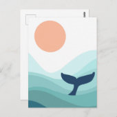 Whale Postkarte (Vorne/Hinten)