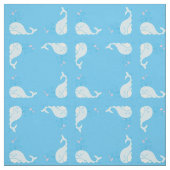 Whale Print Fabric Blue Stoff (Muster)
