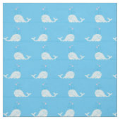 Whale Print Fabric Blue Stoff (Muster)