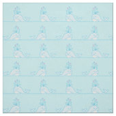 Whale Print Fabric Light Blue Stoff (Muster)