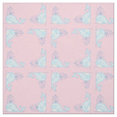 Whale Print Fabric Pink Stoff (Muster)
