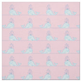 Whale Print Fabric Pink Stoff (Muster)