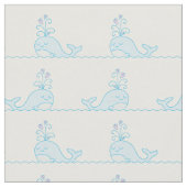 Whale Print Fabric White Stoff (Nahaufnahme)