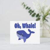 Whale Pun Funny Postkarte (Stehend Vorderseite)