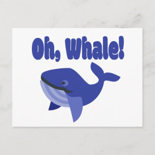 Whale Pun Funny Postkarte
