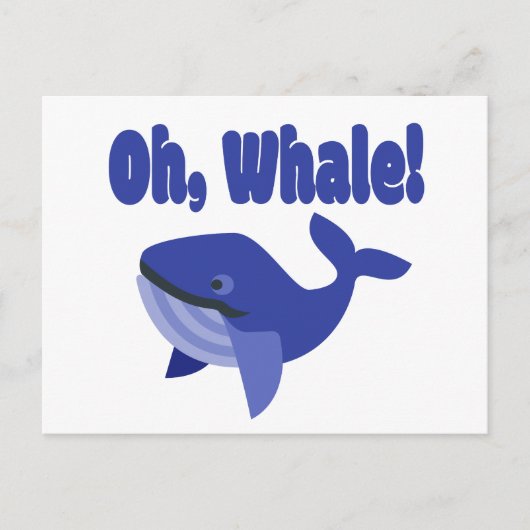 Whale Pun Funny Postkarte (Vorderseite)
