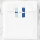 Whale Quadratischer Aufkleber (Tasche)