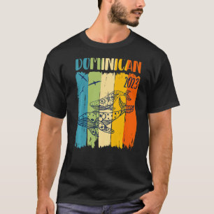 Whale Retro Dominikanische Republik Themenfamilie  T-Shirt