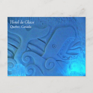 Whale Room im Hotel de Glace, Quebec, Kanada Postkarte