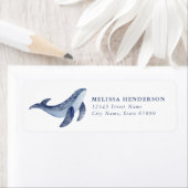 Whale-Rücksendeadressen-Aufkleber (Insitu)