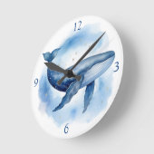 Whale Runde Wanduhr (Winkel)