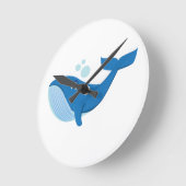 Whale Runde Wanduhr (Winkel)
