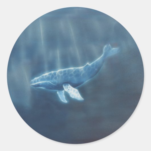 Whale Runder Aufkleber (Vorderseite)