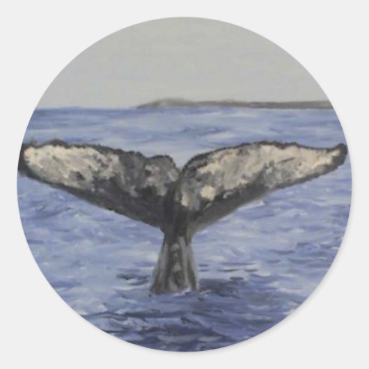 Whale Runder Aufkleber (Vorderseite)