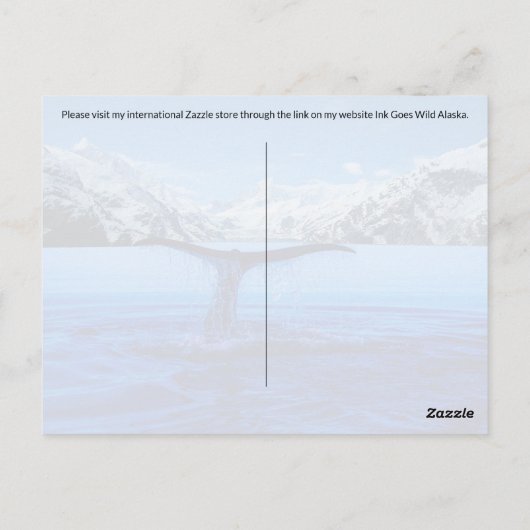 Whale Schwanz Alaska - Postkarte (Rückseite)
