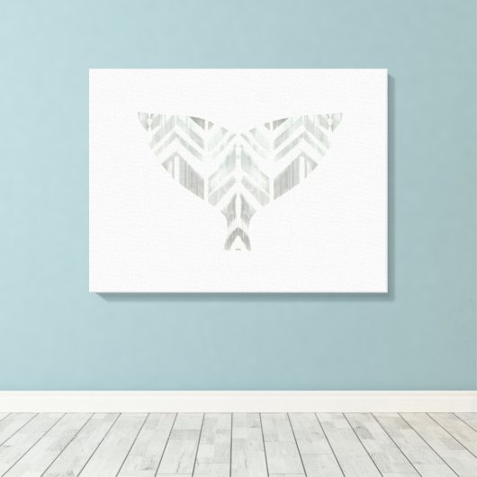 Whale-Schwanz am Ufer Canvas Print Leinwanddruck (Insitu (Holzboden))