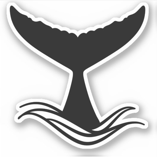 Whale Schwanz Aufkleber (Vorderseite)