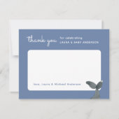 Whale Schwanz Babydusche Dankeskarte (Vorderseite)