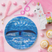 Whale Schwanz Blue Ocean Happy Earth Day Pappteller (Party)