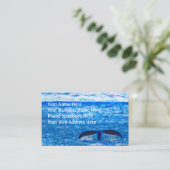 Whale Schwanz Blue Ocean Inspiration Optimismus Visitenkarte (Stehend Vorderseite)