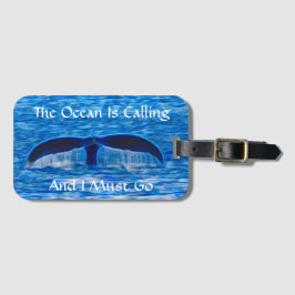 Whale Schwanz Blue Ocean ruft an Gepäckanhänger