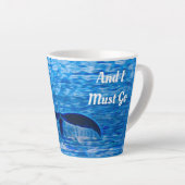 Whale Schwanz Blue Ocean ruft an Milchtasse (Rechte Ecke)