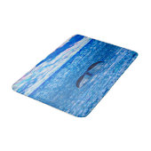 Whale Schwanz Deep Blue Ocean Badematte (Schrägansicht)