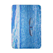 Whale Schwanz Deep Blue Ocean Badematte (Vorderseite Vertikal)