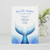 Whale-Schwanz Einladung (Stehend Vorderseite)