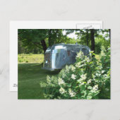 Whale Schwanz & Hydrangea Tin Can Trailer Postkart Postkarte (Vorne/Hinten)