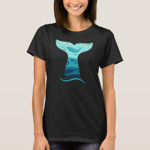 Whale Schwanz in Waves Orca Killer Whale Ozeandesi T-Shirt