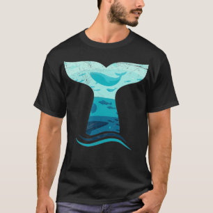 Whale Schwanz in Waves Orca Ocean T T-Shirt