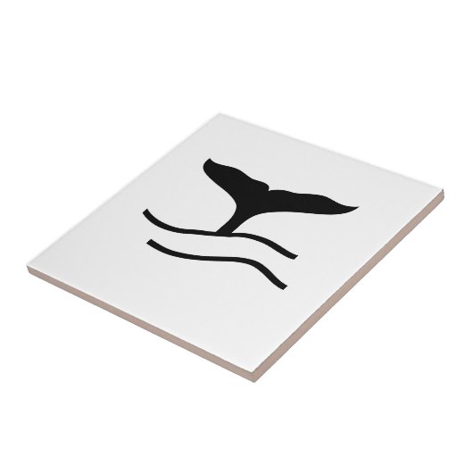 Whale Schwanz Keramik Tile Fliese (Seite)