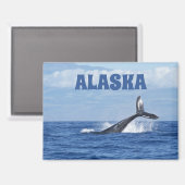 Whale Schwanz Landschaftlich Oceanic Alaska Magnet (Vorderseite/Rückseite)