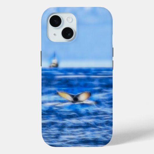 Whale Schwanz Nautical Ship Blue Ocean Case-Mate iPhone Hülle (Rückseite)