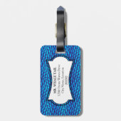 Whale Schwanz Ocean Waves Sunburst Personalisiert Gepäckanhänger (Rückseite vertikal)