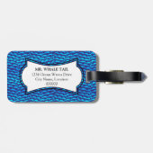 Whale Schwanz Ocean Waves Sunburst Personalisiert Gepäckanhänger (Rückseite horizontal)