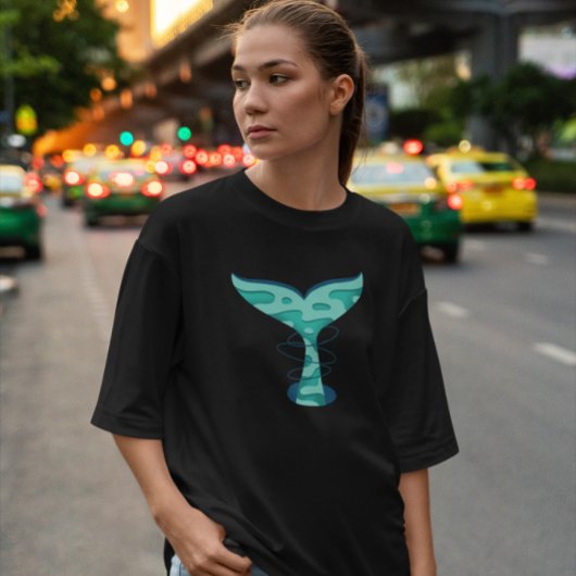Whale Schwanz Papercut T-Shirt