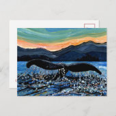 Whale Schwanz Postkarte (Vorne/Hinten)