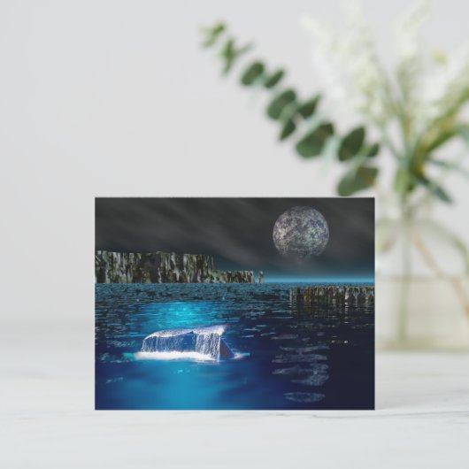 Whale Schwanz Postkarte (Stehend Vorderseite)