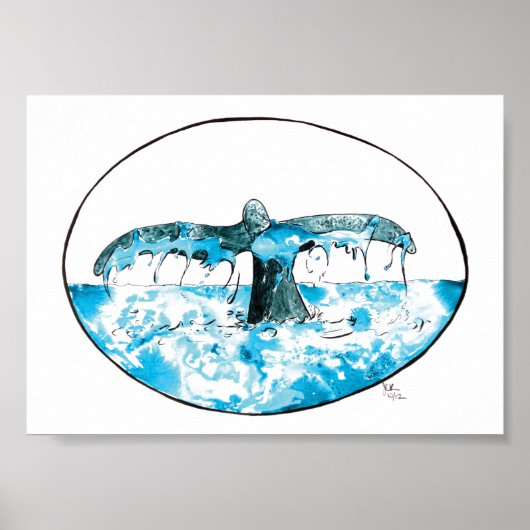 Whale Schwanz Print Poster (Vorne)