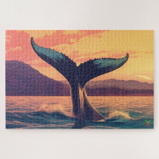 🐙 Whale-Schwanz Puzzle (Horizontal)