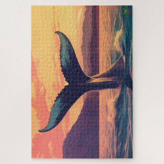 🐙 Whale-Schwanz Puzzle (Vertikal)