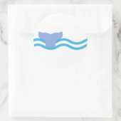 Whale Schwanz Runder Aufkleber (Tasche)