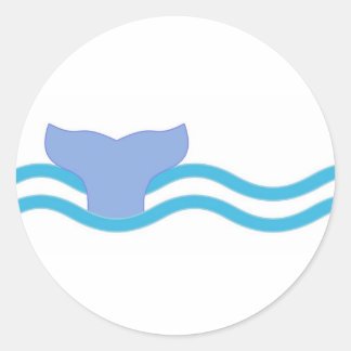 Whale Schwanz Runder Aufkleber