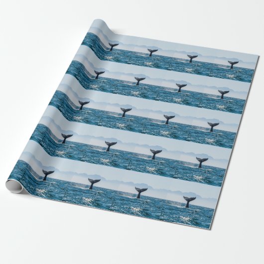 Whale Schwanz Seascape: Dramatisches Wasser. Geschenkpapier (Ungerollt)