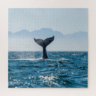 Whale Schwanz Seascape: Dramatisches Wasser. Puzzle