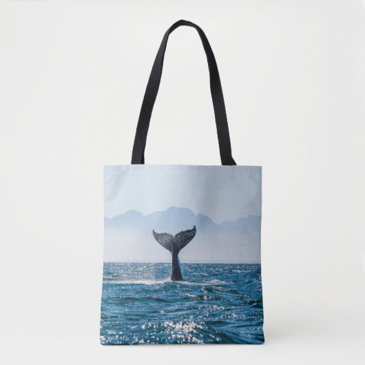 Whale Schwanz Seascape: Dramatisches Wasser. Tasche (Vorderseite)
